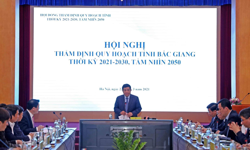 Cuộc họp thẩm định Quy hoạch tỉnh Bắc Giang thời kỳ 2021-2030, tầm nhìn đến năm 2050.