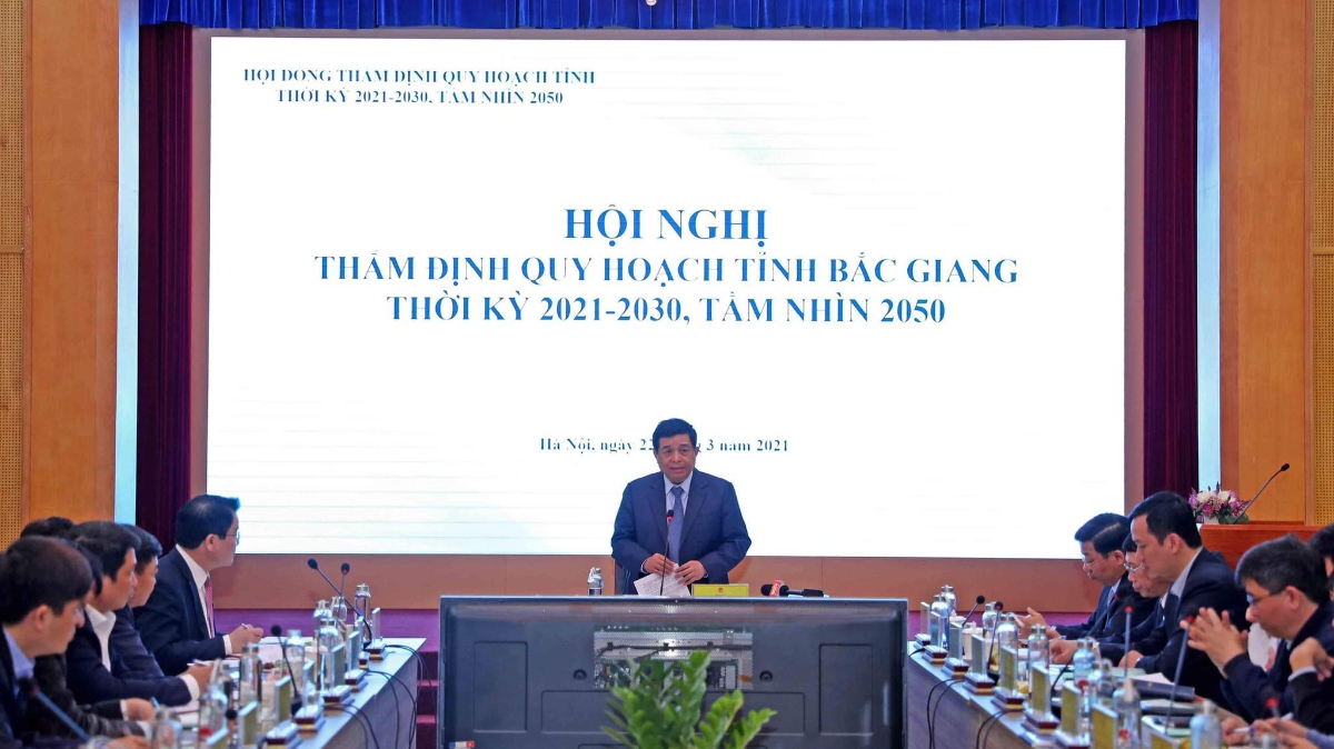 Cuộc họp thẩm định Quy hoạch tỉnh Bắc Giang thời kỳ 2021-2030, tầm nhìn đến năm 2050. 