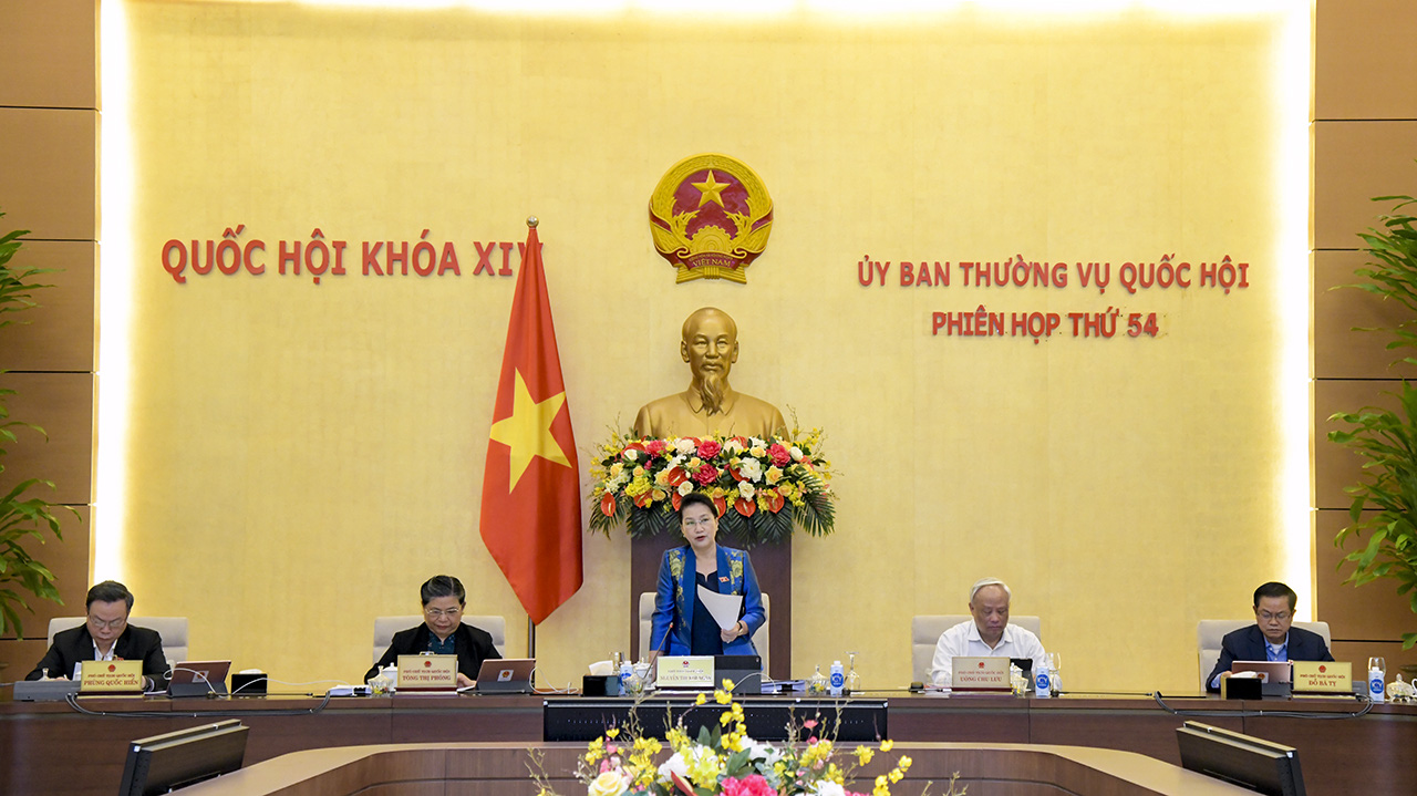 Ủy ban Thường vụ Quốc hội họp phiên thứ 54 ngày 15/3 - Ảnh: Quochoi.vn