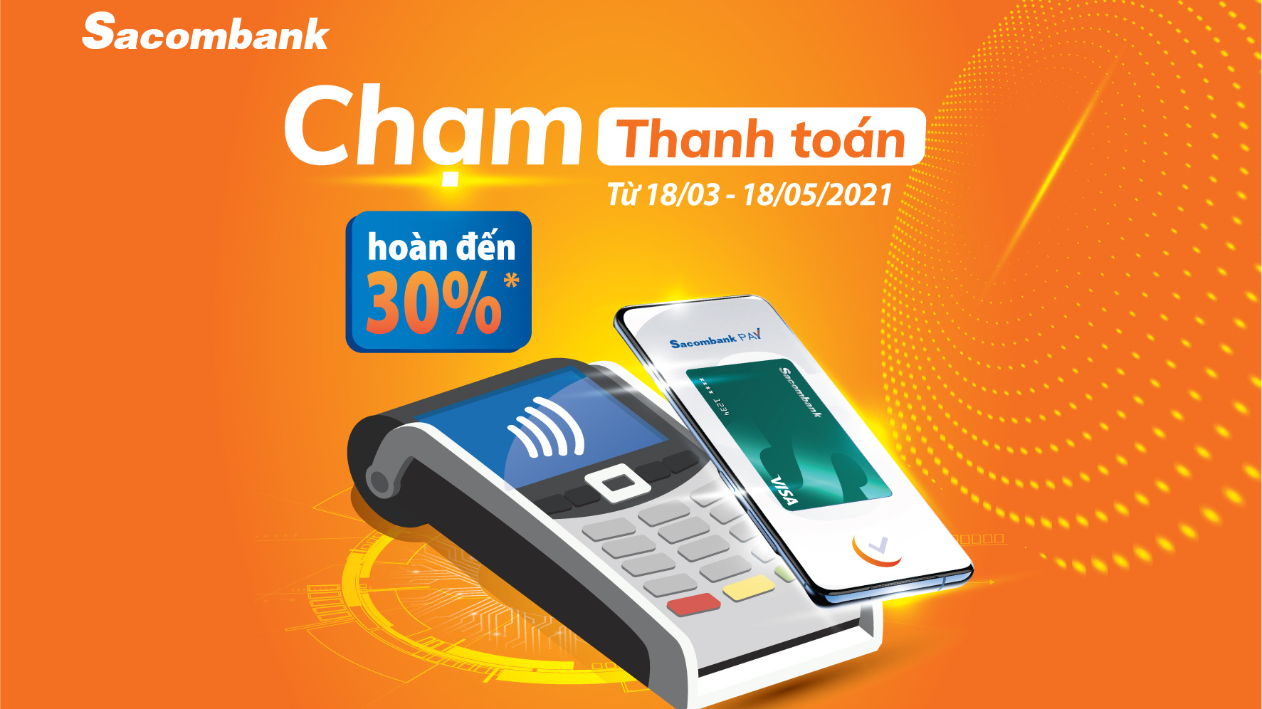 Thông tin khách hàng trên Sacombank Pay sẽ được bảo mật theo chuẩn PCI DSS - chứng nhận cao nhất về an ninh, bảo mật trong lĩnh vực phát hành và chấp nhận thẻ có giá trị trên toàn cầu.