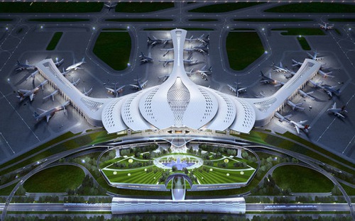 Cảng hàng không quốc tế Long Thành có diện tích đất thu hồi 5.000 ha, 
trong đó diện tích đất xây dựng kết cấu hạ tầng cảng hàng không là 2.750
 ha.