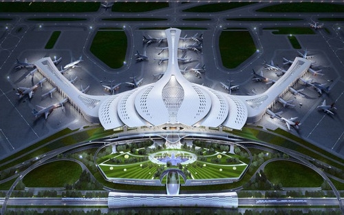 Cảng hàng không quốc tế Long Thành có diện tích đất thu hồi 5.000 ha, 
trong đó diện tích đất xây dựng kết cấu hạ tầng cảng hàng không là 2.750
 ha. 