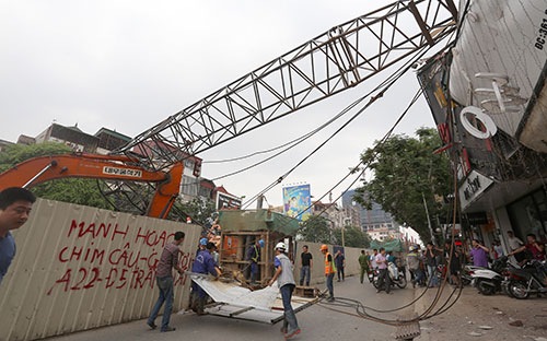 Một vụ tai nạn tại dự án đường sắt trên cao Nhổn - Ga Hà Nội.<br>