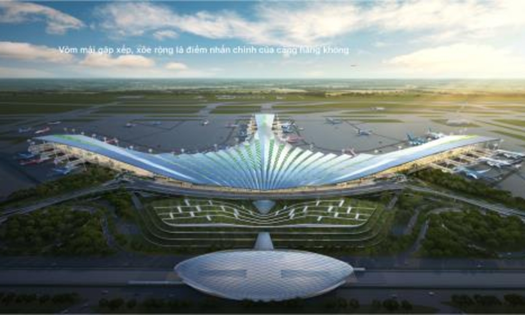 Một trong 3 thiết kế được chọn vào vòng cuối của dự án sân Bay Long Thành.<br>