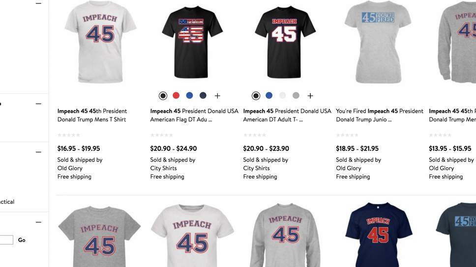 Những chiếc áo gây tranh cãi bán trên website của Walmart.