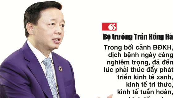 Ông Trần Hồng Hà, Bộ trưởng Bộ Tài nguyên và Môi trường