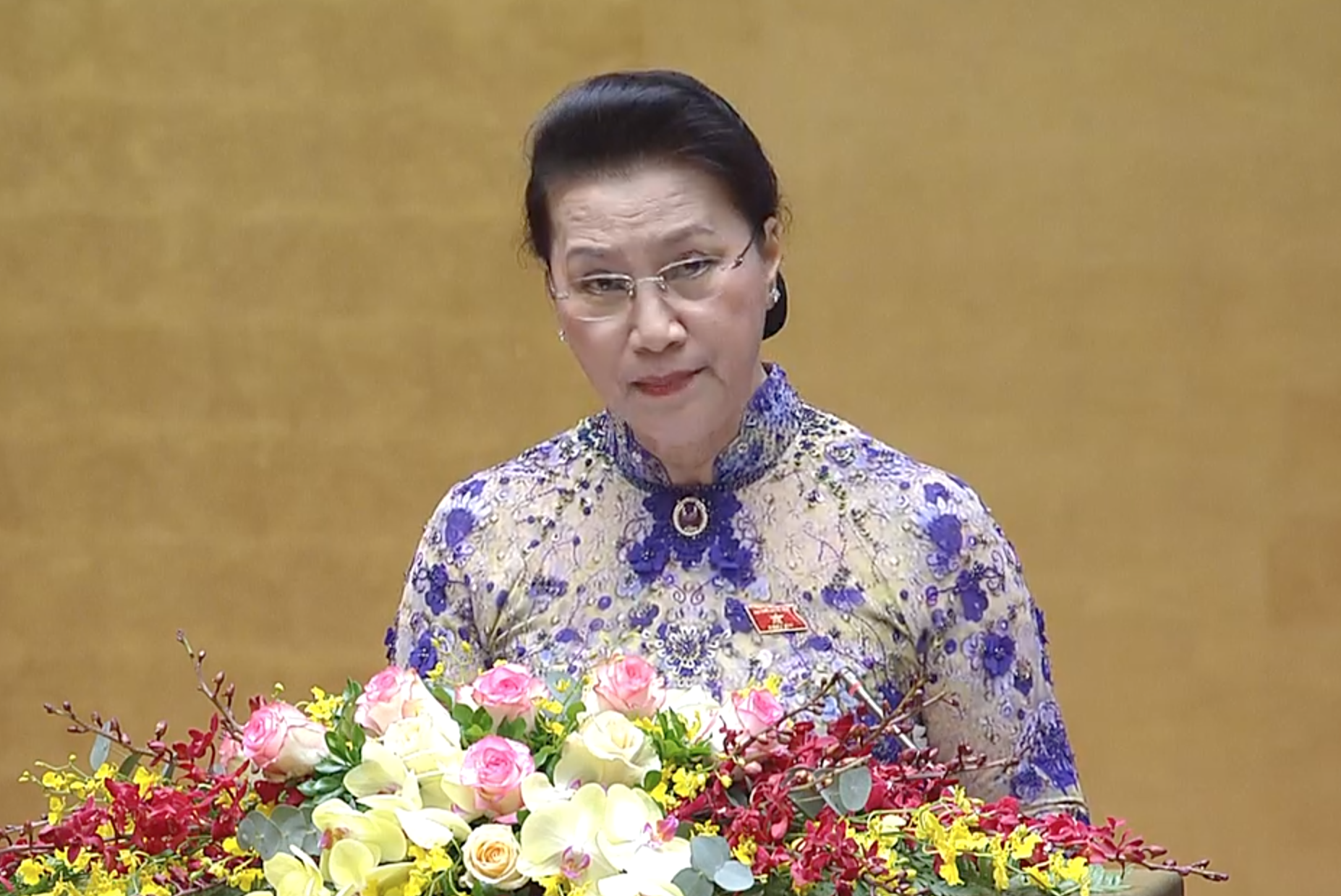 Chủ tịch Quốc hội Nguyễn Thị Kim Ngân phát biểu khai mạc kỳ họp