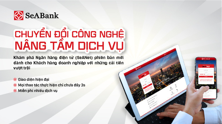 SeANet giúp khách hàng tận hưởng sự tiện lợi tối đa khi có thể truy cập hệ thống, thực hiện các thao tác quản lý tài khoản, chuyển khoản, đặt tiền gửi 24/24 cho dù đang ở bất cứ đâu.
