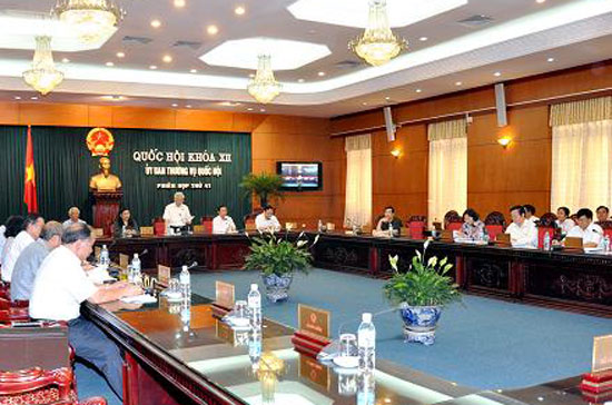 Một phiên họp của Ủy ban Thường vụ Quốc hội.