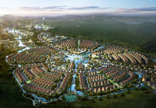 Phối cảnh một khu đô thị hiện đại tại Cần Giờ - Củ Chi do Tuần Châu đề xuất.<br>