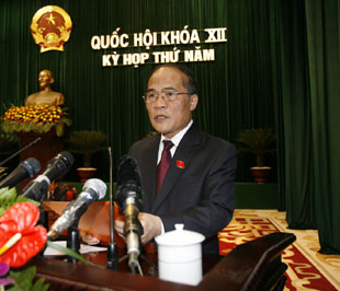 Phó Thủ tướng thường trực Chính phủ Nguyễn Sinh Hùng: Chính phủ quyết tâm nâng cao năng lực điều hành.