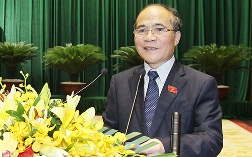 Chủ tịch Quốc hội Nguyễn Sinh Hùng.<br>