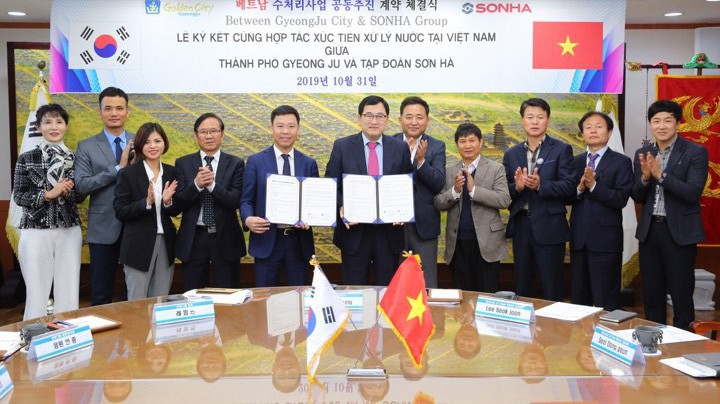 Hàn Quốc đã ký hợp đồng chuyển giao công nghệ xử lý nước thải cho Công ty Sơn Hà