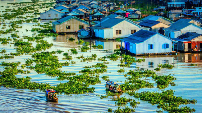 Đồng bằng sông Cửu Long mùa nước nổi.