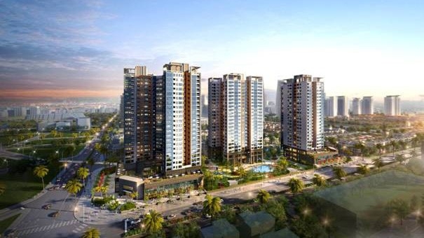 Phối cảnh khu chung cư Starlake với kiến trúc hiện đại, không gian sống tối ưu ánh sáng, khí trời...