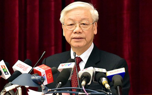 <div style="font-family: 'Times New Roman'; font-size: 15px;"><span style="font-size: 11pt;">Tổng bí thư Nguyễn Phú Trọng phát biểu tại Tổng cục Tình báo (Bộ Quốc phòng).</span></div><div style="font-weight: normal;"><span style="font-size: 11pt;"><strong><br></strong></span></div>