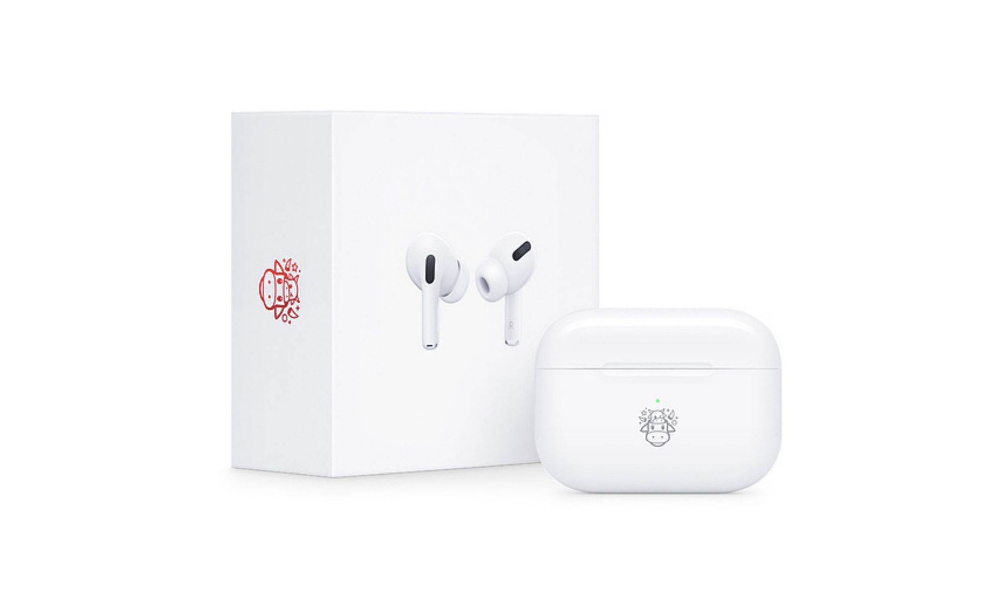 Không chỉ các thương hiệu thời trang, các hãng công nghệ cũng theo đuổi trào lưu hướng tới dịp Tết Nguyên đán của nhiều nước châu Á. Năm nay, Apple trình làng AirPods Pro phiên bản giới hạn tại một số quốc gia châu Á, được khắc hình chú trâu trong bộ Emoji sẵn có của Apple - Ảnh: Apple