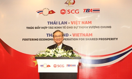 Bộ trưởng Bộ Ngoại giao Thái Lan Don Pramudwinai phát biểu tại buổi họp báo “Thái Lan - Việt Nam: Thúc đẩy hợp tác kinh tế cho sự thịnh vượng chung”, chiều ngày 8/7.