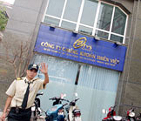 Công ty Chứng khoán Thiên Việt tại 535 Kim Mã, Hà Nội. Ảnh: Thanh Niên.