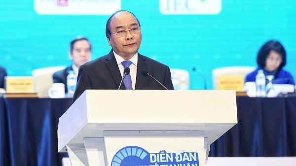 "Chúng ta cần tạo điều kiện không gian, nguồn lực, cơ hội cho khu vực tư nhân phát triển thuận lợi hơn", Thủ tướng Nguyễn Xuân Phúc nói.