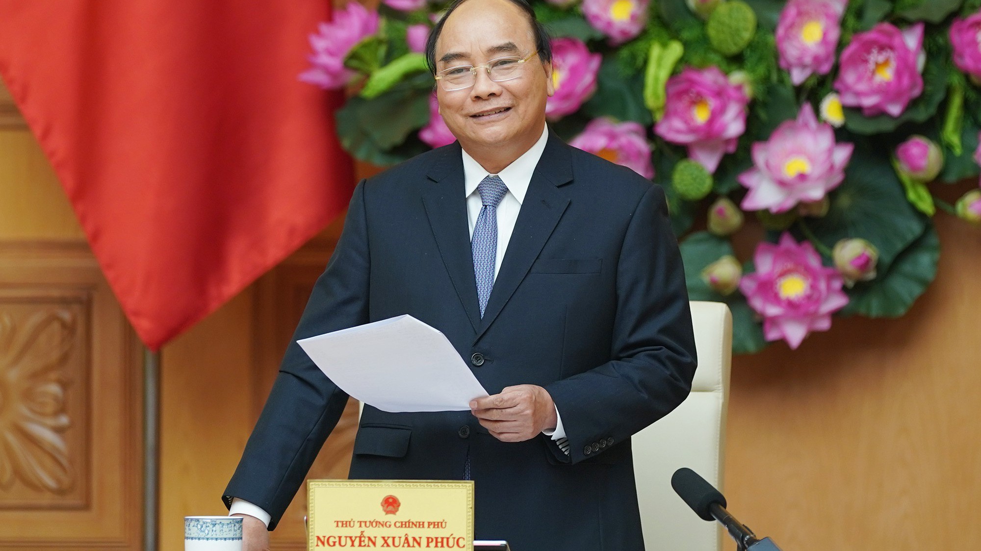 Thủ tướng Chính phủ Nguyễn Xuân Phúc phát biểu tại buổi gặp mặt.