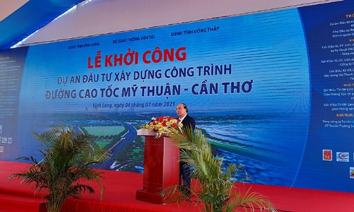 Khởi công dự án cao tốc Mỹ Thuận - Cần Thơ gần 5.000 tỷ đồng