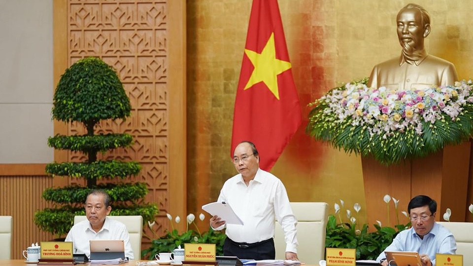 Thủ tướng Nguyễn Xuân Phúc, Chính phủ họp phiên thường kỳ tháng 8