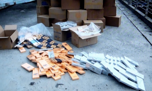 Bắt giữ 29.000 bao thuốc lá ngoại vận chuyển trái phép trên biển