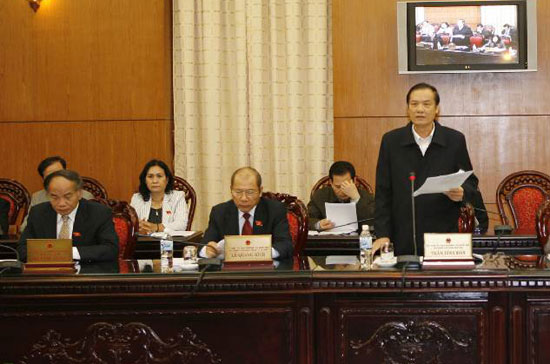 Một phiên họp của Ủy ban Thường vụ Quốc hội.