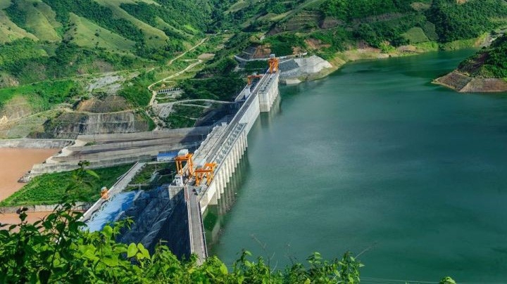 Một góc công trình thuỷ điện Sơn La 