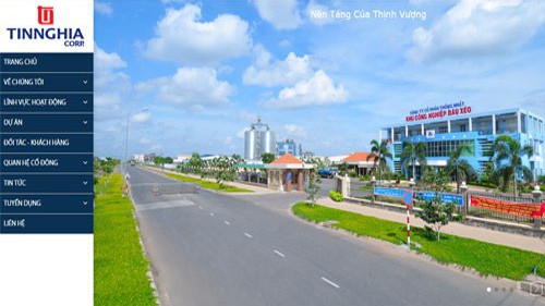 Trang web của Tổng công ty Tín Nghĩa.
