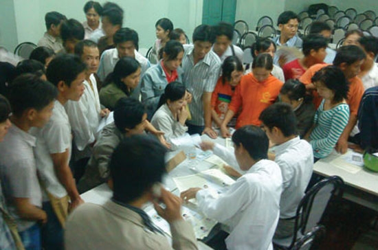 Nhiều lao động đã qua kỳ thi tiếng Hàn.