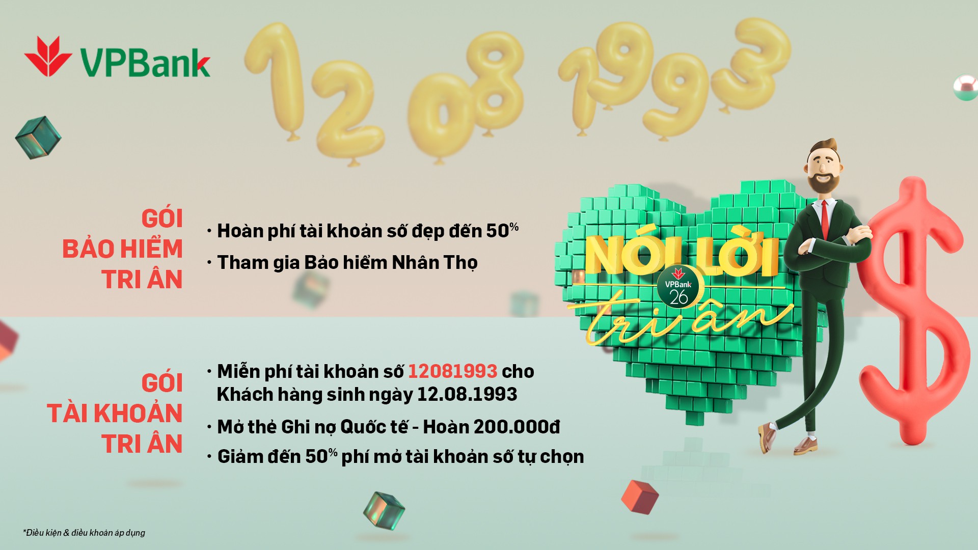 Khách hàng nhanh tay tham gia các sản phẩm của VPBank trong tháng sinh nhật này sẽ nhận được vô vàn ưu đãi.