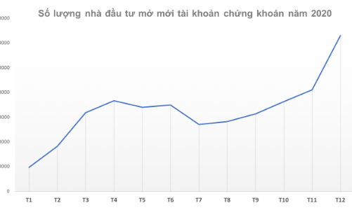 Nhà đầu tư cá nhân ồ ạt mở tài khoản, phá kỷ lục trong tháng 12