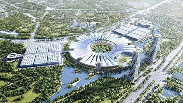 Phối cảnh thiết kế Trung tâm Hội chợ triển lãm quốc gia tại huyện Đông Anh - Hà Nội.