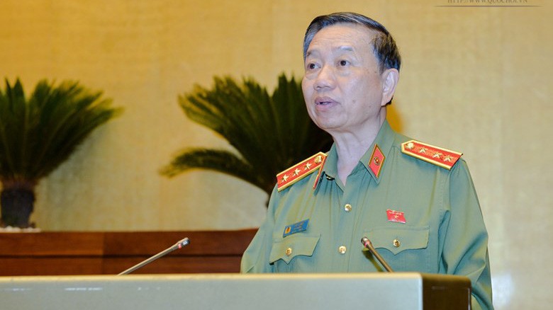  Bộ trưởng Bộ Công an Tô Lâm trình dự án Luật Công an nhân dân (sửa đổi).