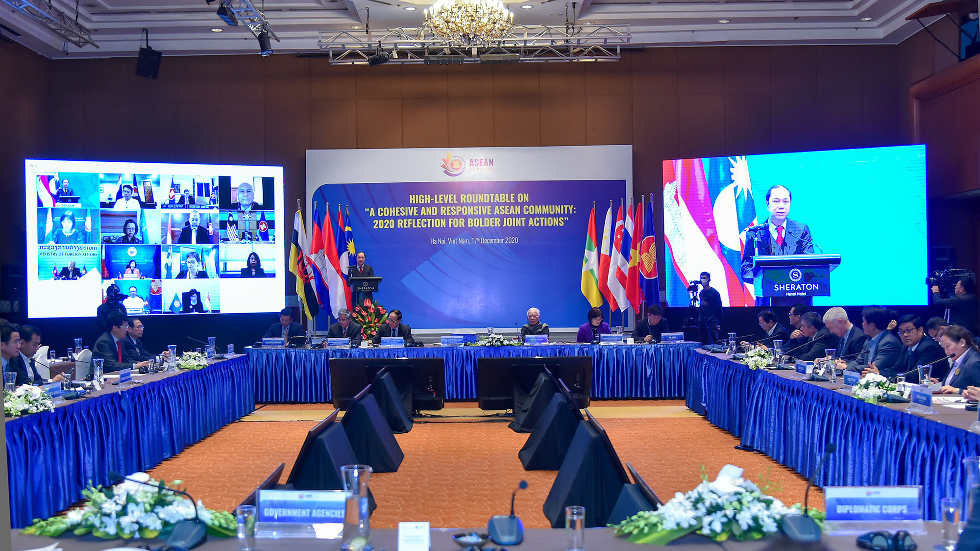 Tọa đàm nhìn lại năm Chủ tịch ASEAN 2020 của Việt Nam ngày 17/12 - Ảnh: Bộ Ngoại giao