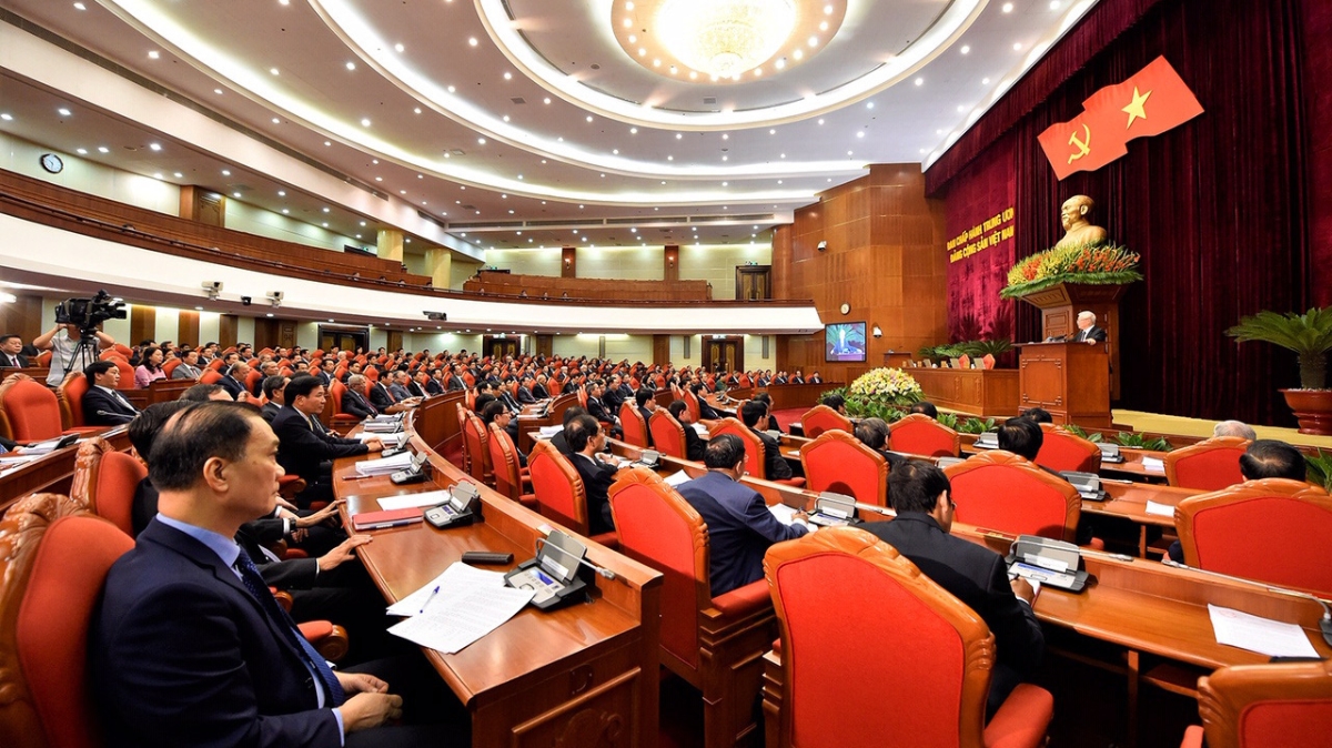 Quang cảnh phiên bế mạc Hội nghị Trung ương 13 (khóa XII). Ảnh: VGP