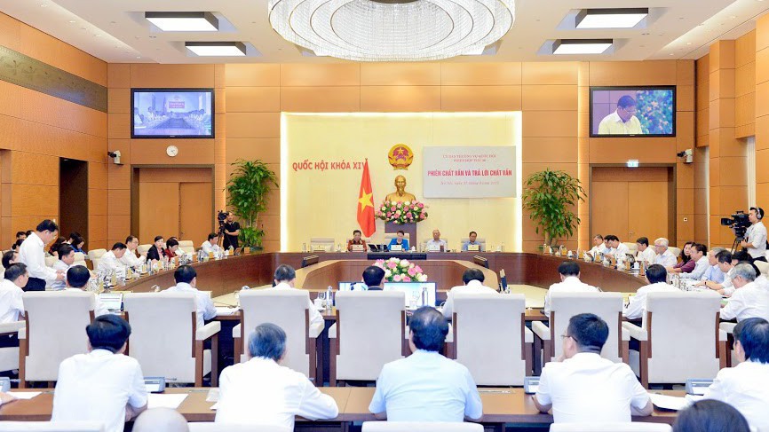 Phiên họp tháng 8 của Uỷ ban Thường vụ Quốc hội - Ảnh: QP 