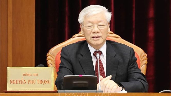 Tổng bí thư bế mạc hội nghị.