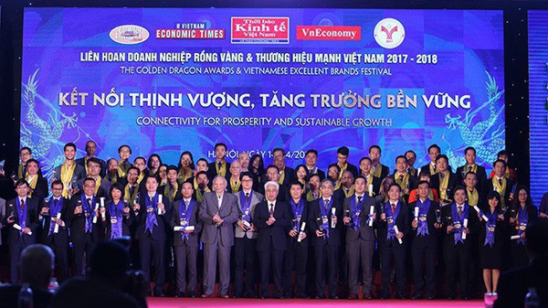 Liên hoan các doanh nghiệp Rồng Vàng và Thương hiệu mạnh 2018.