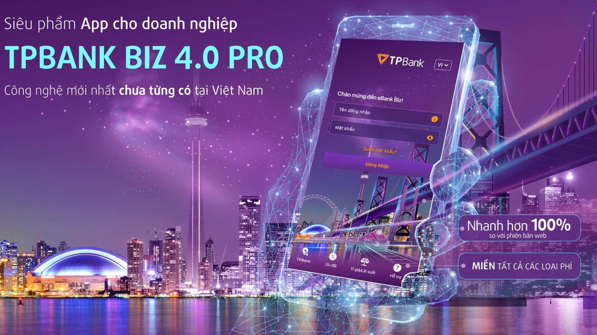 TPBank eBank Biz cho phép doanh nghiệp dễ dàng trải nghiệm xuyên suốt và đồng nhất trên mọi thiết bị 24/7.