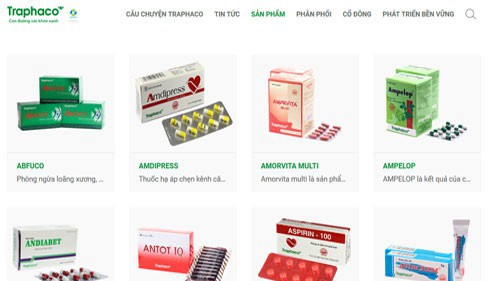 Các sản phẩm của Traphaco.