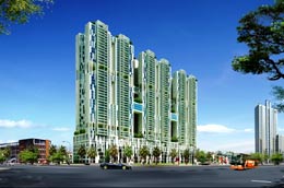 Phối cảnh tổng thể dự án Tricon Towers.