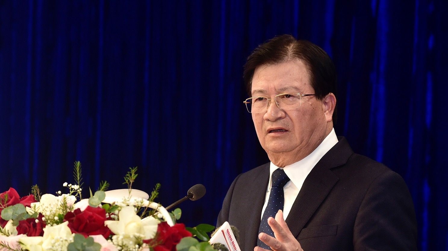 Phó thủ tướng Trịnh Đình Dũng tại hội nghị tổng kết năm 2020 của Tập đoàn Điện lực Việt Nam (EVN) ngày 12/1.