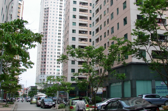 Bãi xe ngầm sẽ được xây dựng tại vườn hoa thuộc khu tái định cư Trung Hòa – Nhân Chính (cạnh nhà NO6).