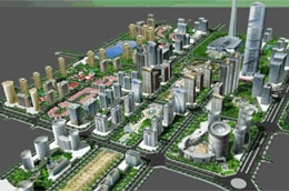 Phối cảnh khu đô thị.