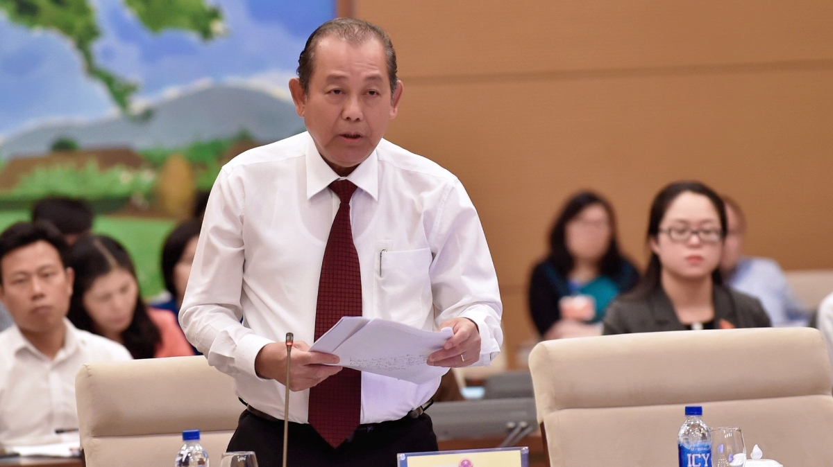 Phó thủ tướng Trương Hoà Bình phát biểu giải trình.