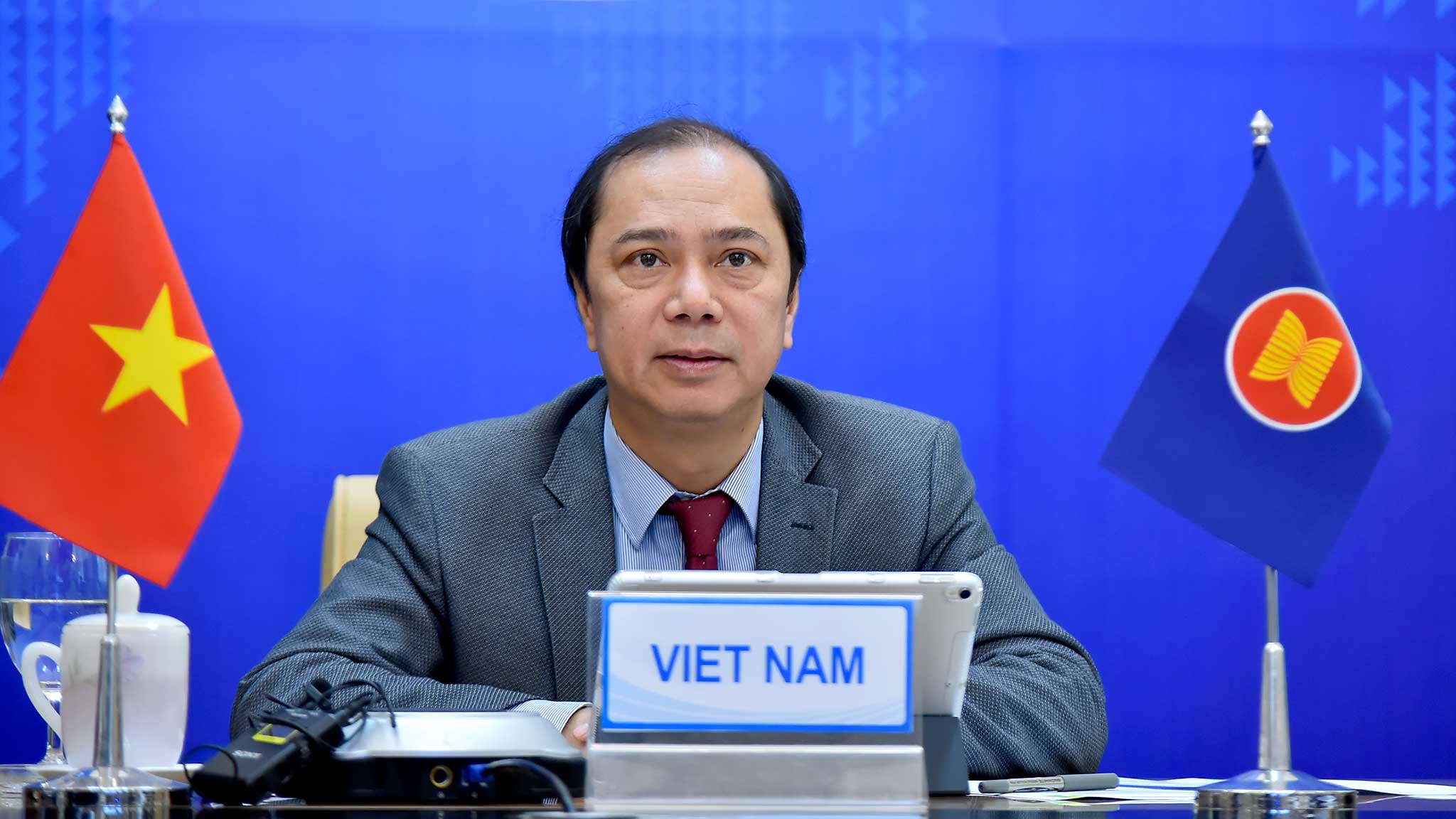 Thứ trưởng Bộ Ngoại giao Nguyễn Quốc Dũng tại Đối thoại ASEAN - New Zealand lần thứ 28 - Ảnh: Bộ Ngoại giao