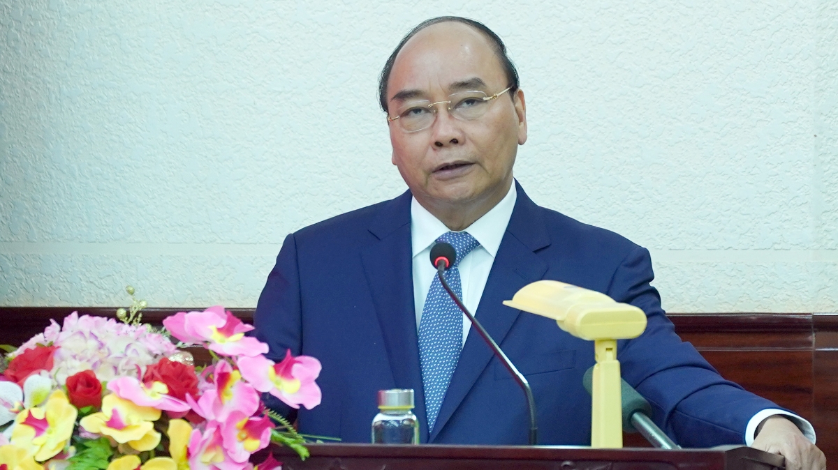 Thủ tướng phát biểu tại Quân khu 9 - Ảnh: VGP 